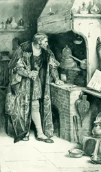 James IV as an alchemist in his laboratory