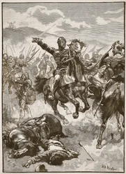 The Black Prince at the Battle of Crecy, Illustration from 