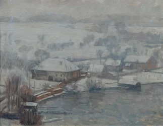 Winter Landscape at Lake Attersee