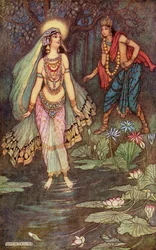 Shantanu Meets the Goddess Ganga, illustration from 