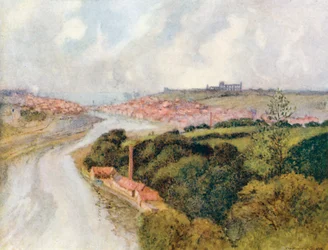 Whitby Abbey and Town