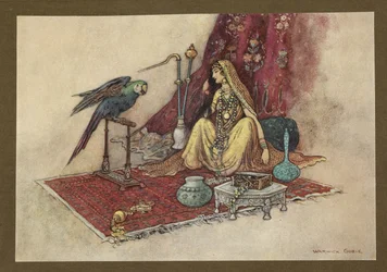Plate 21: What princess ever only puts one ruby in her hair? from Folk-Tales of Bengal