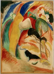 Design for a Picture with White Form