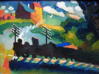 Murnau View With Railway and Castle