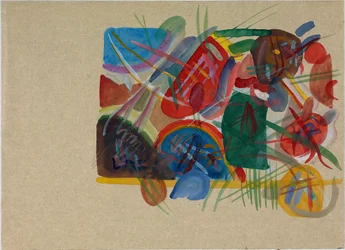 Watercolor with Forest and Rainbow