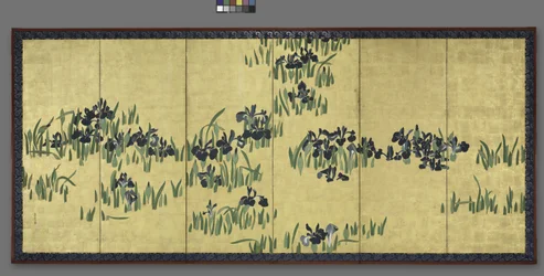 Irises, One of a Pair of Six-Fold Screens