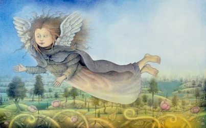 Flying Fairy Over Landscape