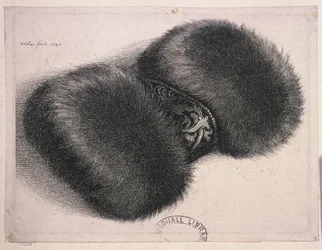 A Large Muff with a Band of Brocade