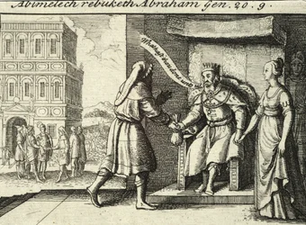 Abimelech rebuking Abraham. State 2