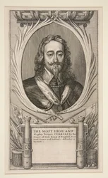 Charles I and the Camps of his Army in the Scottish War (cut version: portrait only)