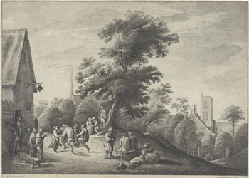 Dancing Peasants in Front of an Inn