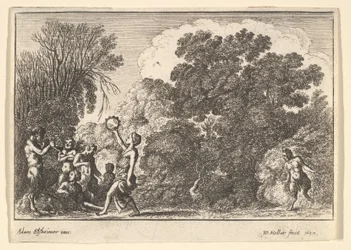 Five Satyrs and Two Nymphs