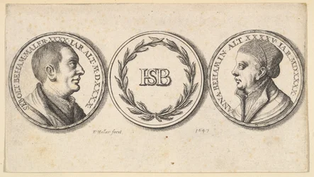 Medallions with Portraits of Sebald Beham and Anna Beham