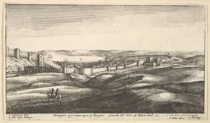 Prospect of the lower part of Tangier, from the hill West of White-hall, 1669-73
