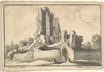 Ruins and a Barred Gate on the Esquiline Hill in Rome