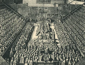 The Trial of the Earl of Strafford in Westminster Hall, 1641, 1947