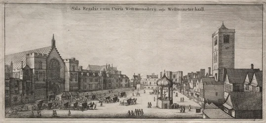 Views of London: New Palace Yard with Westminster Hall, and the Clock House