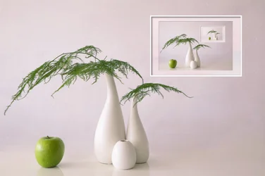 Minimalist Green Apple Still Life