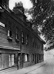 An old wooden house in Collingwood Street, London