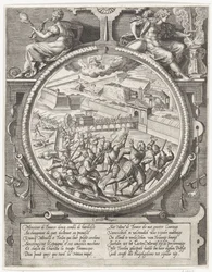 The Troops of Bourse Expel the German Soldiers of Treslong and Merville from the Citadel, 1577