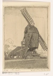 Windmill with Two Blades near Bennekom