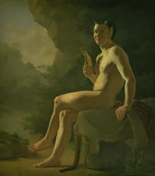 Young Pan in a Cave. Model Figure