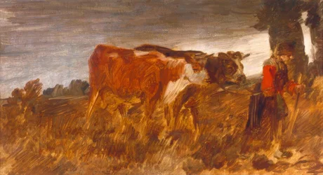 Peasant Woman with Cows