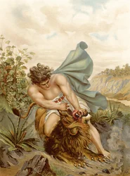 Samson Kills the Lion