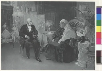 Queen Victoria and Emperor Franz Joseph in the Hotel du Cimiez in Nice