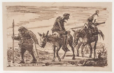 The flogged Don Quixote is brought home