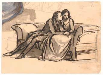 A Couple Sitting on a Sofa