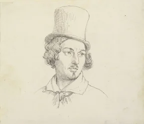 Head of a Man with a High Hat