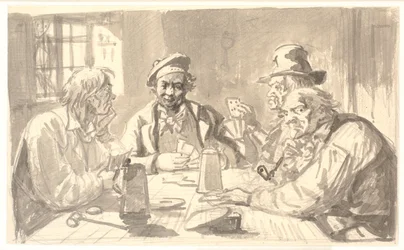 Card Game in a Tavern Cellar