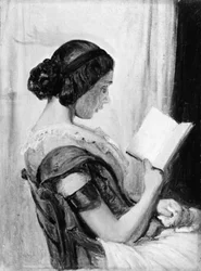 Young girl reading