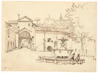 Roman Courtyard with Fountain