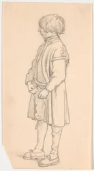 Studies of a Standing Swedish Boy