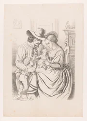 Family with Young Children (series title: Third Age of Human Life, Art Album by W. P. van Geldorp)