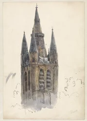 Church Tower in Delft