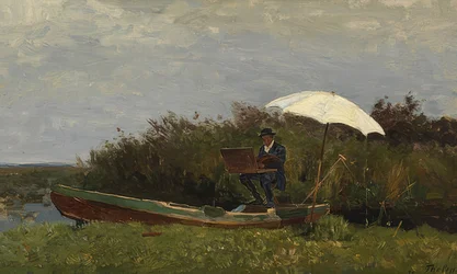 Paul Gabriël Working in a Boat