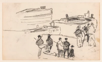 Sailors Ashore with Ships in the Background