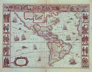 Plate depicting the map of Southern America