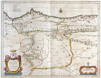 Spanish Province Asturias, Castile and León, including the towns of Oviedo, Leon, Santander, Valladolid, in 