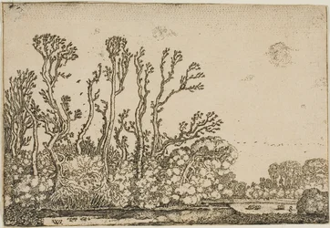 Landscape with Trees, Pond and Sheep