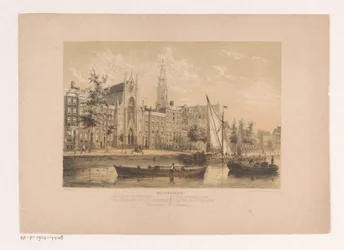 Keizersgracht with Our Lady Church in Amsterdam
