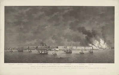 View of the Fire and Bombardment of the City of Antwerp on October 27, 1830, under the Command of Lt. Gen. Baron D.H. Chassé