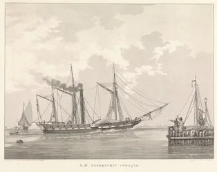 Paddle Steamer at a Quay