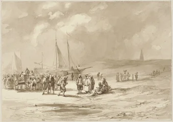 Beach with Fishermen