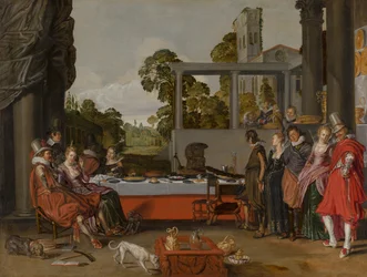 Merry Company on a Terrace