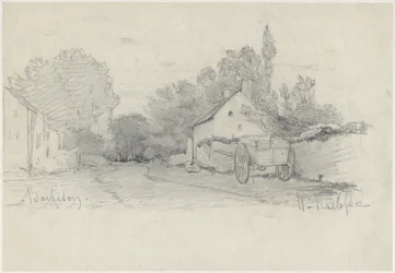 View of a Street with a Cart in Barbizon
