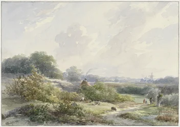 Landscape with Farm and Cattle